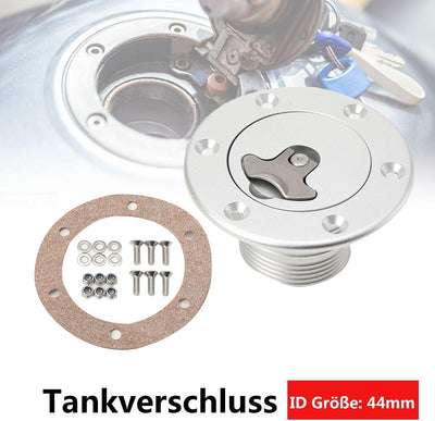 SUDEG Tankdeckel Tankschloss Motorrad Kraftstofftankdeckel Tankverschluss mit T-Griff,ID Grösse: 44m