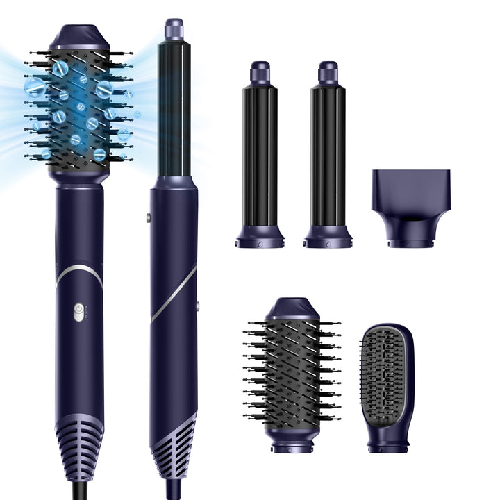 Haarstyler, Hair Styler Set, Hairstyler 5 in 1 mit Föhn Ionen, Automatischer Lockenstab, Wärmebürste