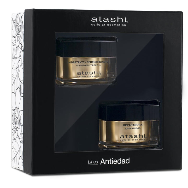 atashi | Beauty Kit | Anti-Falten-Tagescreme + Anti-Falten-Reparaturcreme | 50ml + 50ml