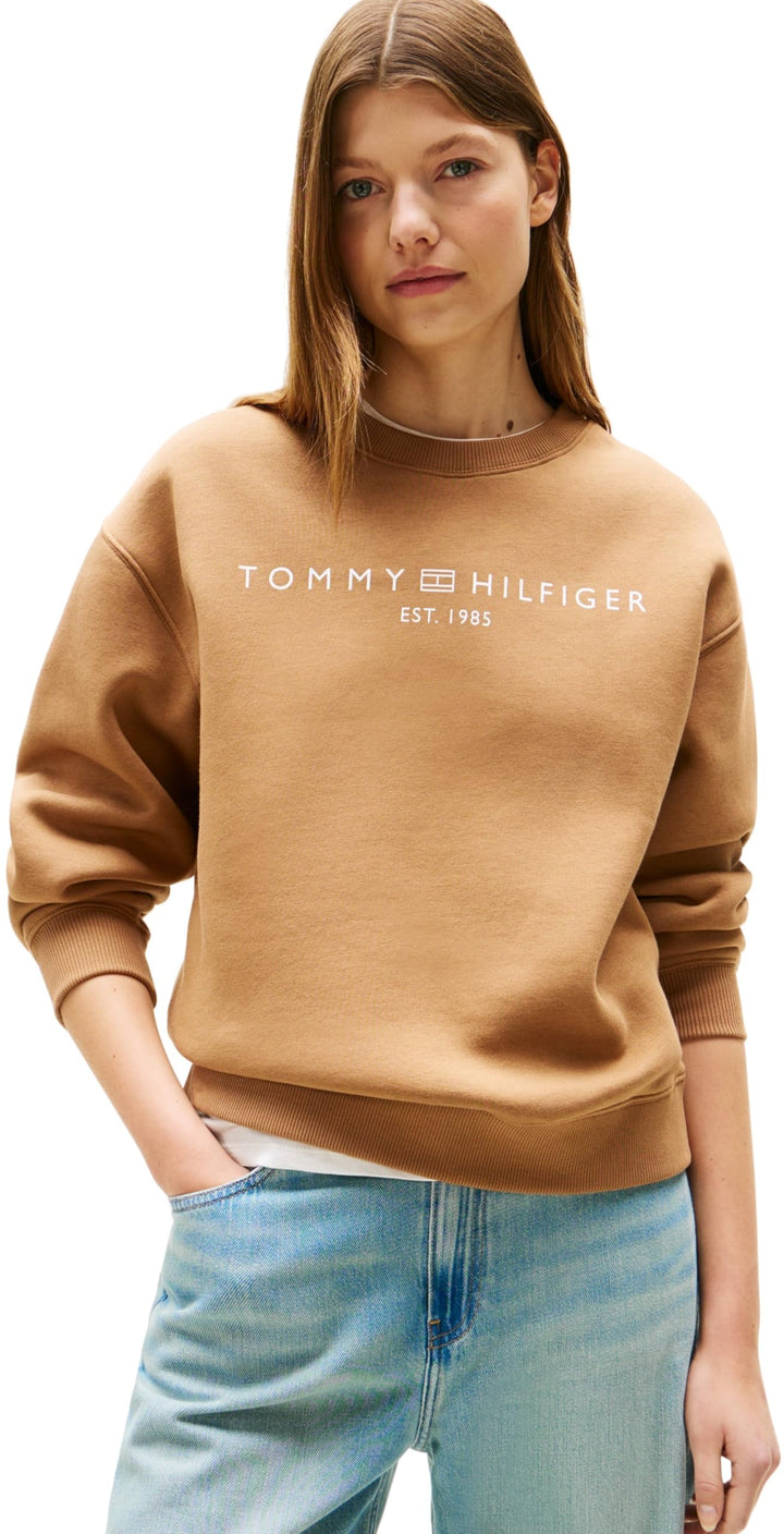 TOMMY HILFIGER Damen Sweatshirts, XXS Brown (Hickory)