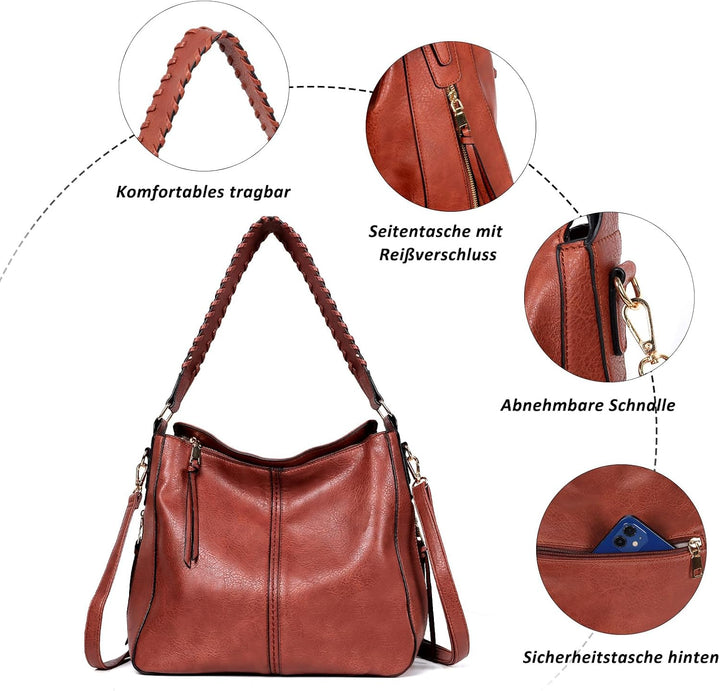 TAN.TOMI Handtasche Damen,Elegant Umhängetasche Tasche Damen, Schultertasche Damen,Shopper Damen Gro