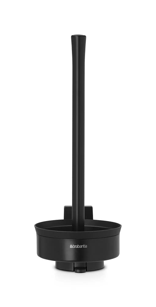 Brabantia Toilettenrollen-Spender, Schwarz Matt Black, Matt Black