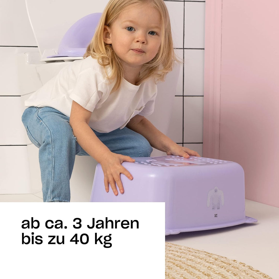 Hylat Baby Kinderhocker & Kindertoilettensitz Set - Rutschfester Tritthocker + Toilettenaufsatz für