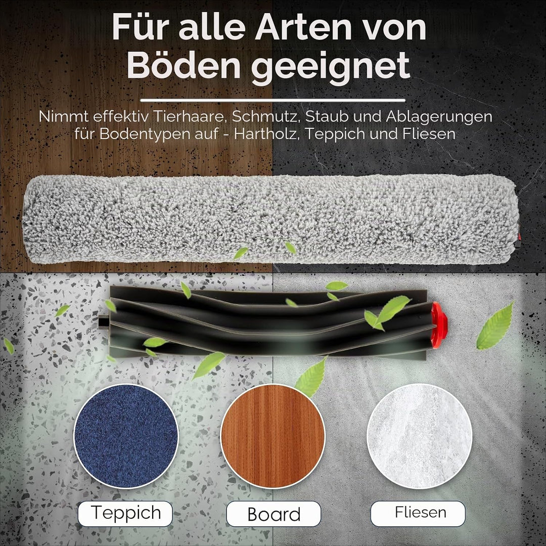 (2 Stück) Omni S1 Pro Ersatzbürstenrollen für den Eufy Omni S1 Pro Saugroboter, 1 Gummibürstenrolle,