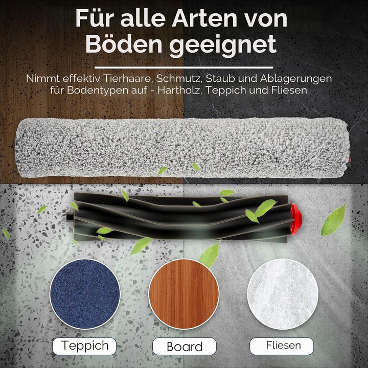(2 Stück) Omni S1 Pro Ersatzbürstenrollen für den Eufy Omni S1 Pro Saugroboter, 1 Gummibürstenrolle,