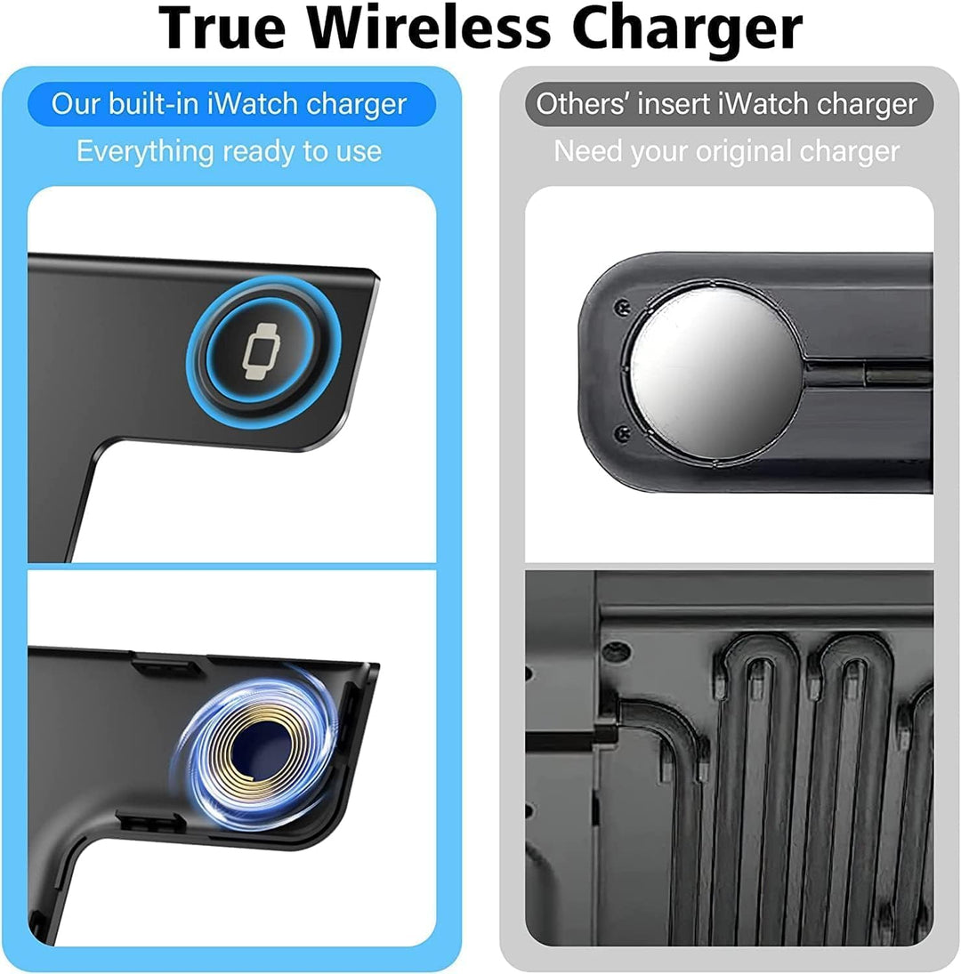 Kabelloses Ladegerät,Wireless Charger,3 in 1 Kabellose Ladestation, Schneller Kabelloser Ladeständer