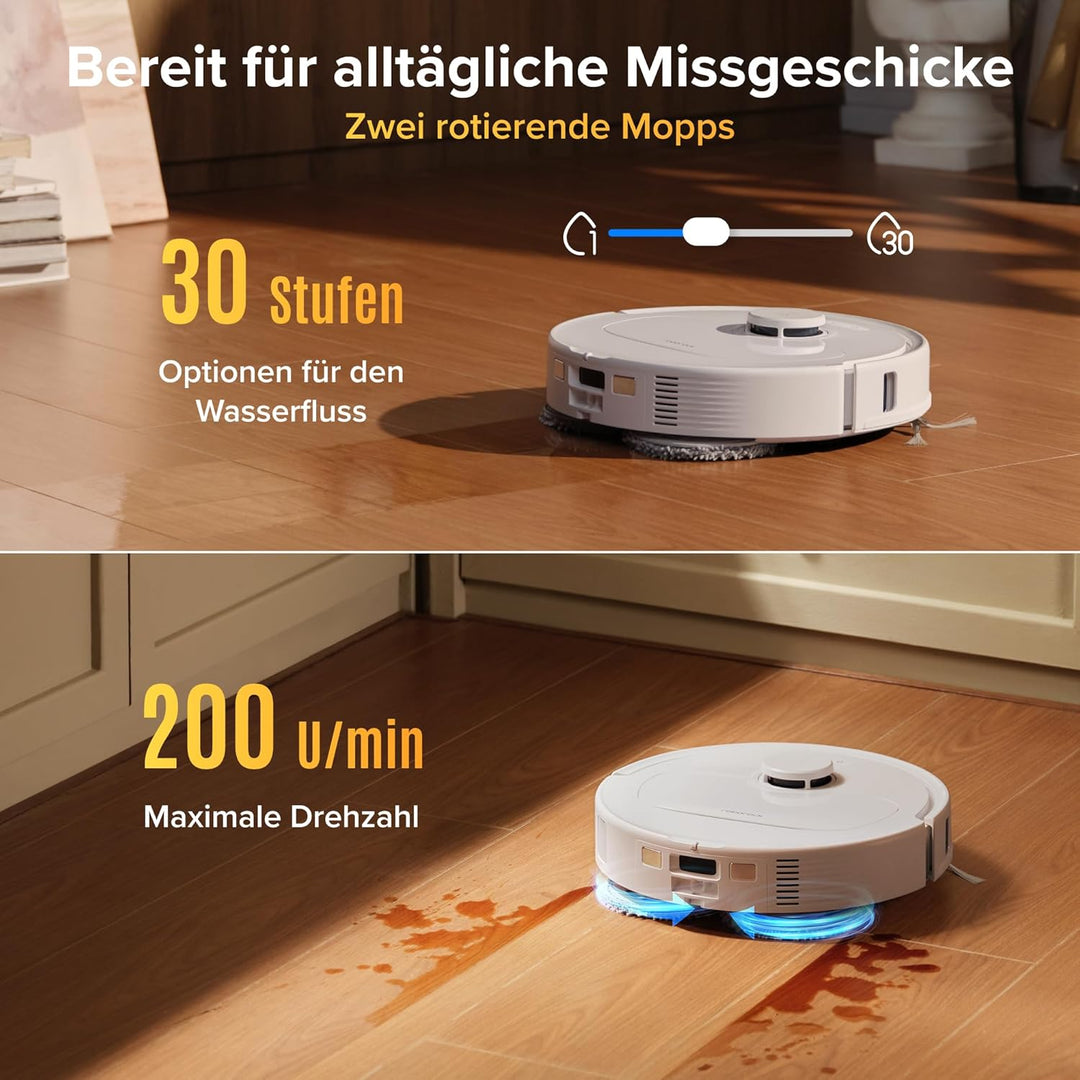 roborock Qrevo S Pro Set Saugroboter mit Wischfunktion, verbessert von QV 35A, 18.500 Pa Saugkraft,