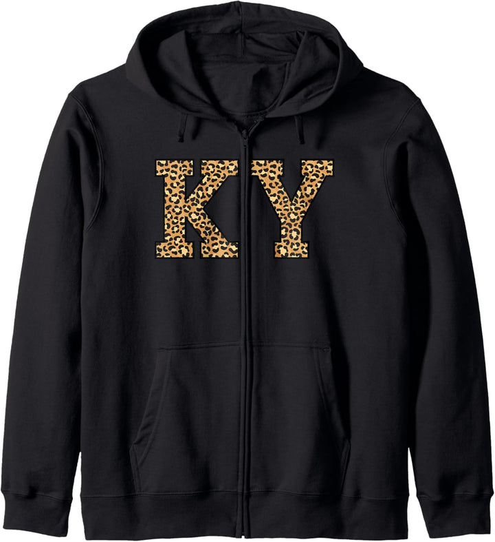 KY Leopardenmuster Damen Kentucky Kapuzenjacke
