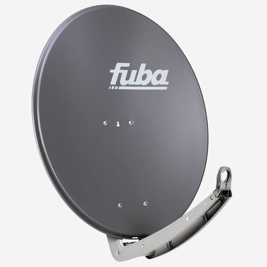 Fuba DAA 780 Satellitenantenne Aluminium in Anthrazit HDTV 3D 4K Premium X Deluxe Twin LNB Sat 78 cm