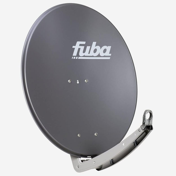 Fuba DAA 780 Satellitenantenne Aluminium in Anthrazit HDTV 3D 4K Premium X Deluxe Twin LNB Sat 78 cm