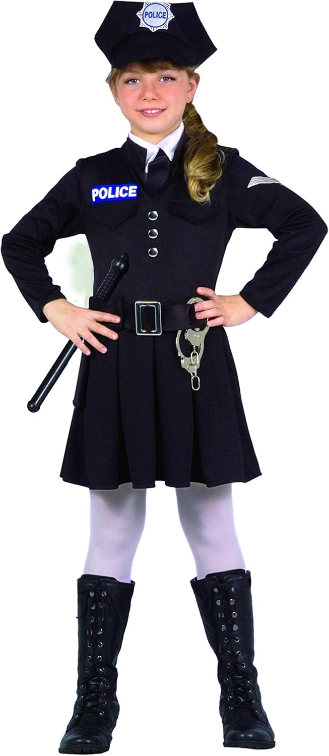 Ciao- Police Officer Kostüm Verkleidung Mädchen 4-6 Jahre Long sleeves, 4-6 Jahre Long sleeves