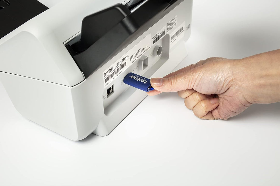 Brother ADS-4550W, Flexibler Dokumentenscanner mit USB, LAN und WLAN, Duplex Scan, Touchscreen, Weis