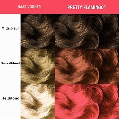 Manic Panic Pretty Flamingo Classic Creme, Vegan, Cruelty Free, Pink Semi Permanent Hair Dye 3 x 118
