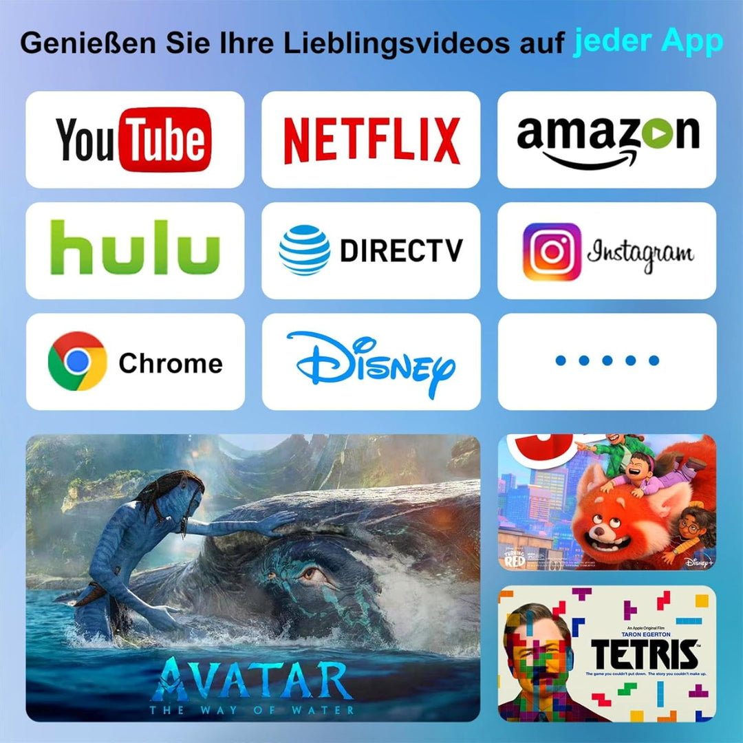 Wireless HDMI Transmitter and Receiver, 5.8G Kabellos Funkübertragung 4K Dekodierung, HDMI Wireless