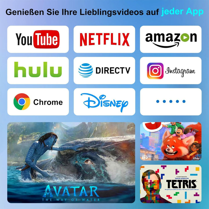 Wireless HDMI Transmitter and Receiver, 5.8G Kabellos Funkübertragung 4K Dekodierung, HDMI Wireless