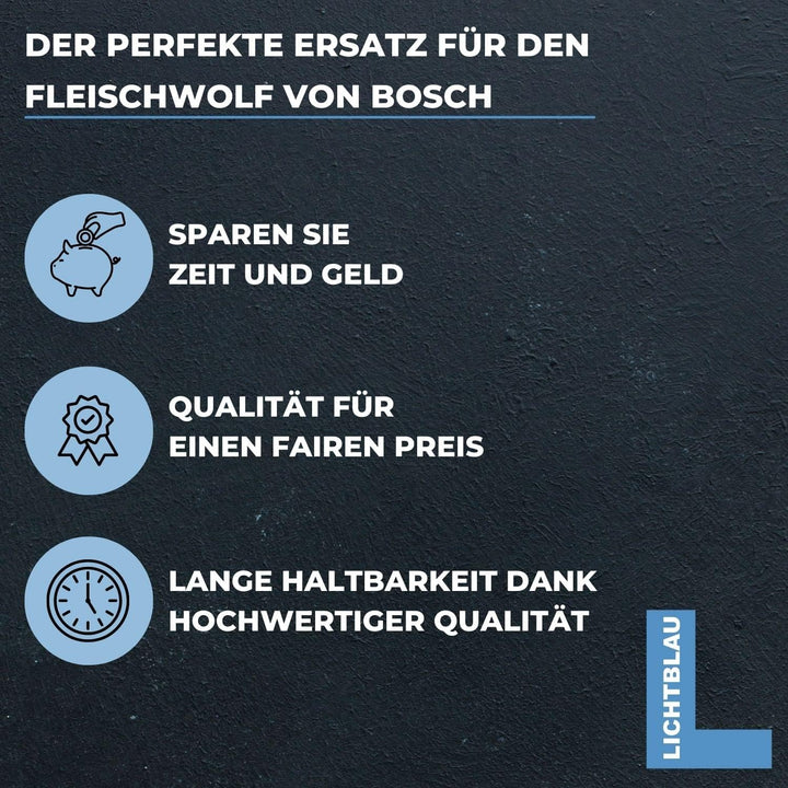 LICHTBLAU Stopfer für Bosch Fleischwolf I Stössel passend für Bosch MUM4, MUZ4FW1, MUZ4FW3, MUZ4FW4