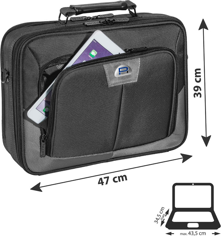PEDEA Laptoptasche "Premium" Notebook-Tasche bis 17,3 Zoll (43,9 cm) Umhängetasche mit Schultergurt