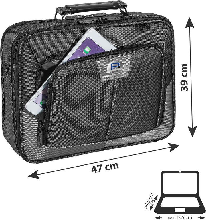 PEDEA Laptoptasche "Premium" Notebook-Tasche bis 17,3 Zoll (43,9 cm) Umhängetasche mit Schultergurt