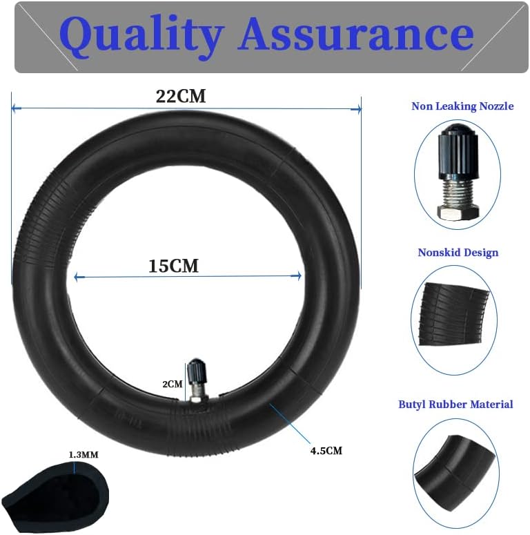 OUXI 4pcs E-Scooter-Reifen 8 1/2 Reifen mit 1 Reifen und 1 Schlauchpaket E-Scooter Ersatzschlauch +