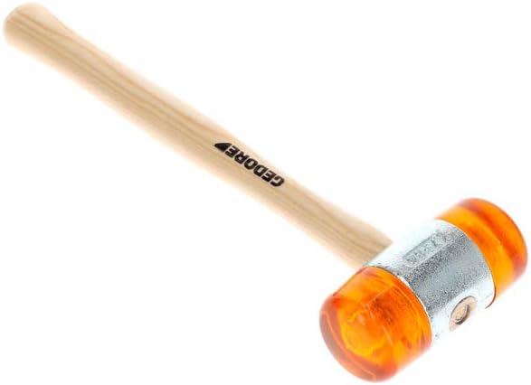 GEDORE Plastikhammer, Ø 60 mm, Auswechselbare Köpfe aus Cellulose-Acetat, Robuster Stiel aus Esche K