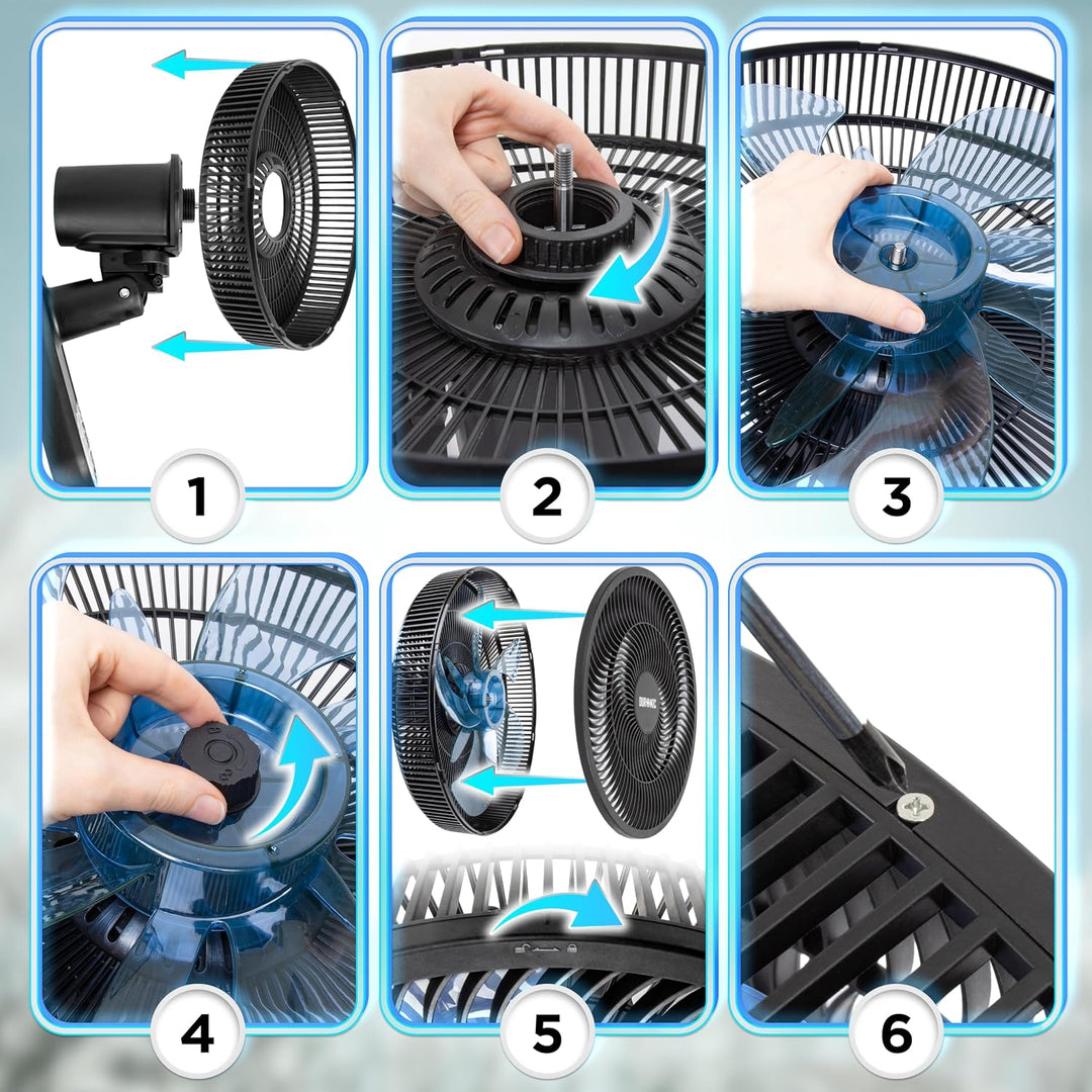 Duronic FN42 Wandventilator, Ventilator zur Montage, mit Fernbedienung Fn42 Bk, Fn42 Bk