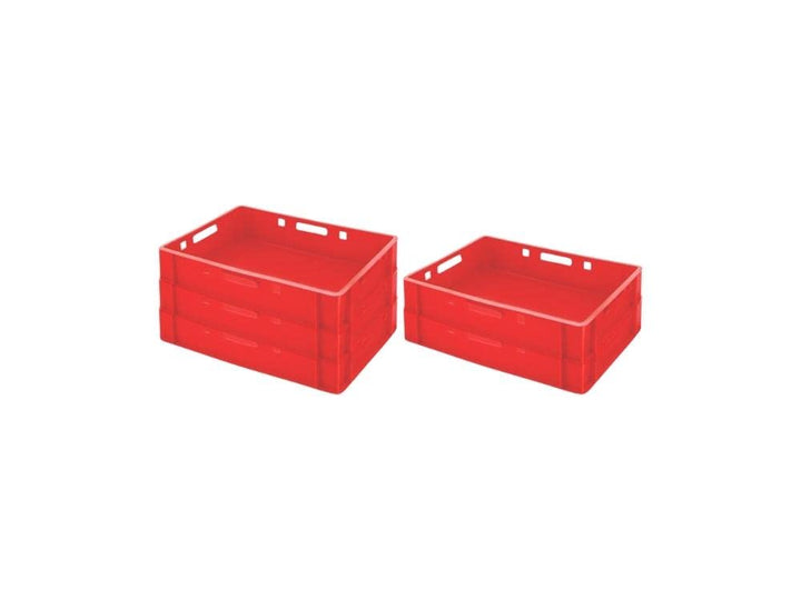 PROREGAL CHEFGASTRO SuperSparSet 5x Eurobehälter Fleischerkasten E1 | HxBxT 12,5x40x60cm | 25 Liter