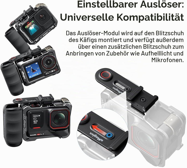 Xplorer Grip Kit für GoPro/DJI/Insta360 Action Kamera, Fotografieren Handgriff Handle Zubehör für Go