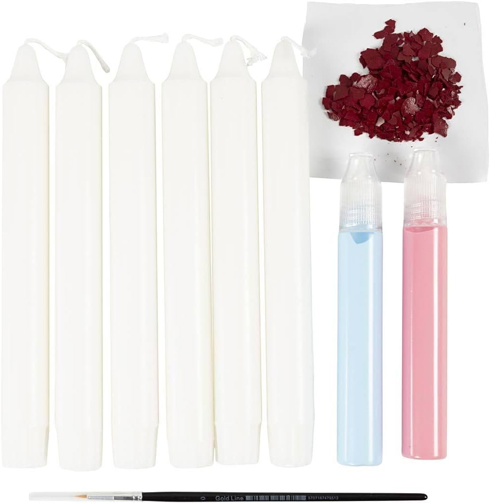 Creativ Bastelset Kerzendeko, weiss, 1 Packung, Mulricolour