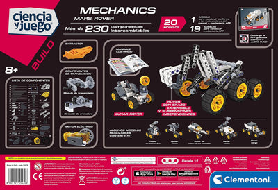 Clementoni - NASA Mars Rover Mechanik Labor, Bauspiel, NASA Raumschiff, wissenschaftliches Stem Spie