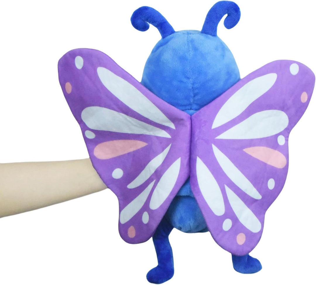 lilizzhoumax Handpuppe Schmetterling Kuscheltier Tier Schmetterling Handpuppe aus Plüsch Kawaii Nied