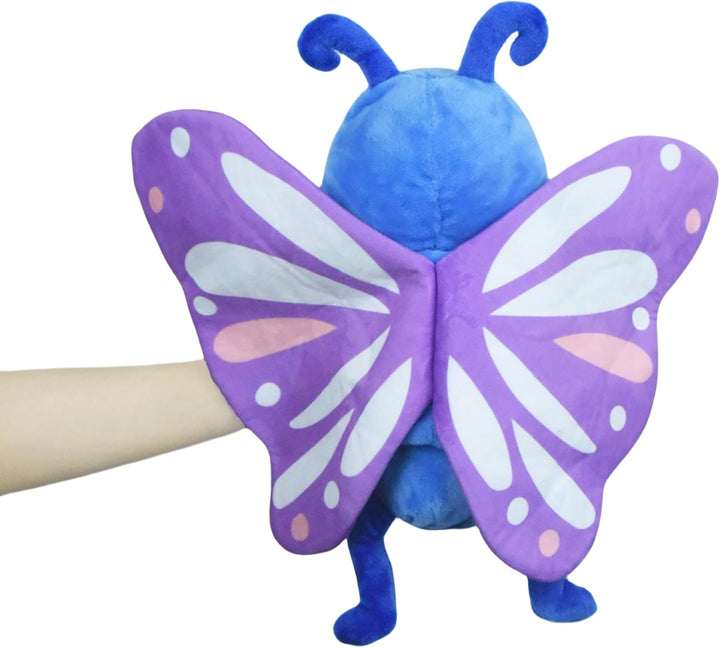 lilizzhoumax Handpuppe Schmetterling Kuscheltier Tier Schmetterling Handpuppe aus Plüsch Kawaii Nied