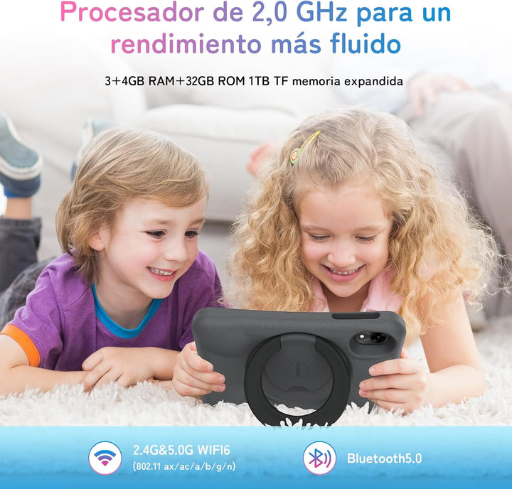 UMIDIGI G1 Tab Mini Kids Tablet, Kinder-Tablet 8 Zoll Android 14, WiFi 6, 7(3+4) GB + 32 GB/TF 1TB,