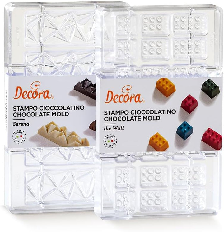 Decora 0050147 SCHOKOLADENFORM TAFEL 100 G 127 X 72 X 11 H MM, Polycarbonate, Durchsichtig, Durchsic