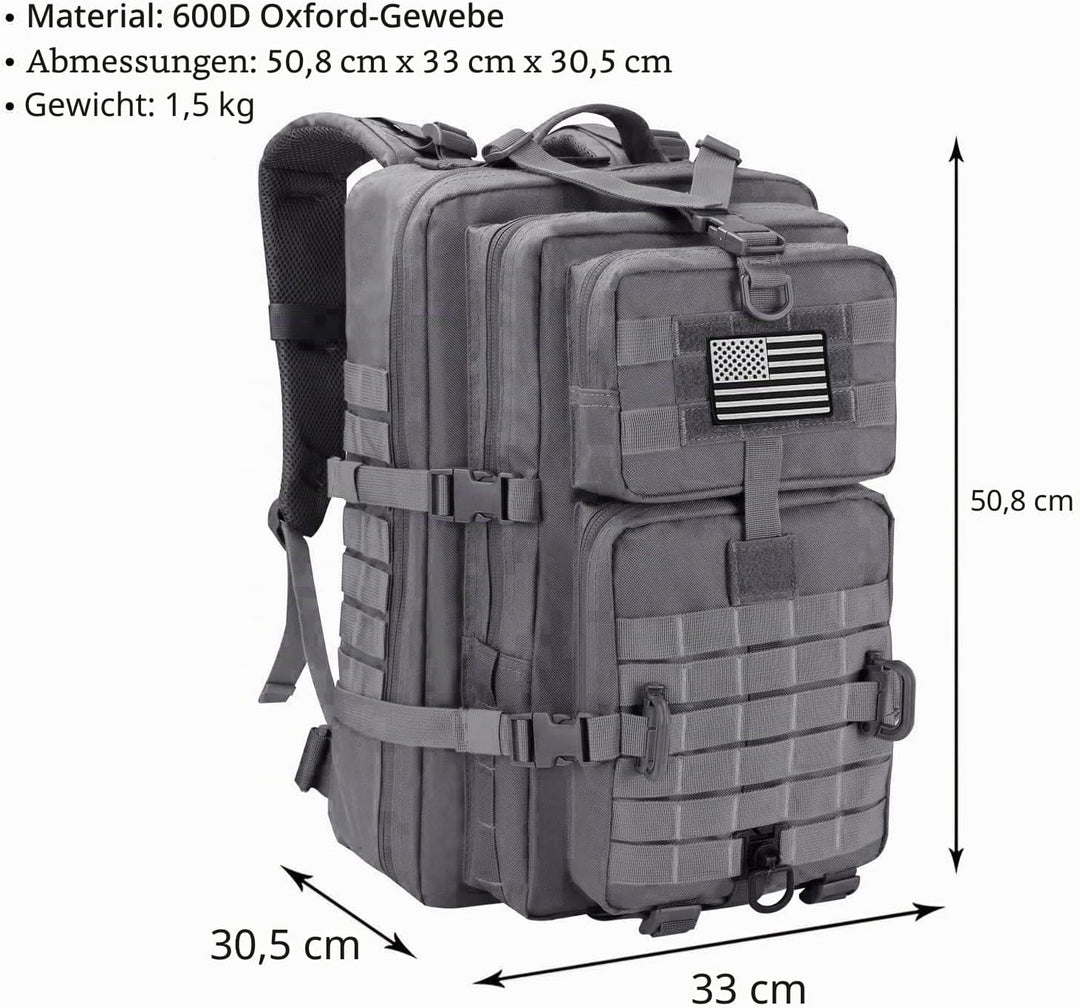 Hannibal Tactical 40L Militär Taktischer Rucksack US Cooper Rucksack Armee Assault Pack 3 Tage Bug O