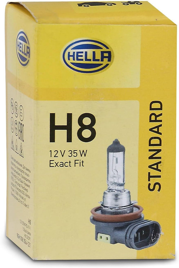 HELLA 8GH 008 356-121 Glühlampe - H8 - Standard - 12V - 35W - Sockelausführung: PGJ19-1 - Schachtel