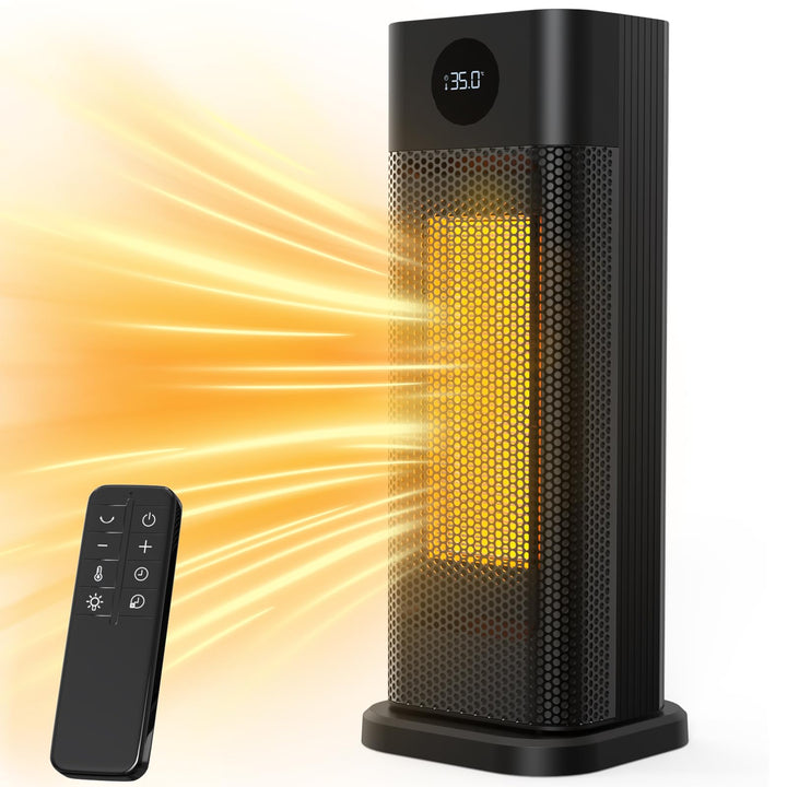 Minthouz Heizlüfter Energiesparend, 2000W PTC Keramik Heizlüfter, 3-Modus Elektroheizung mit Thermos