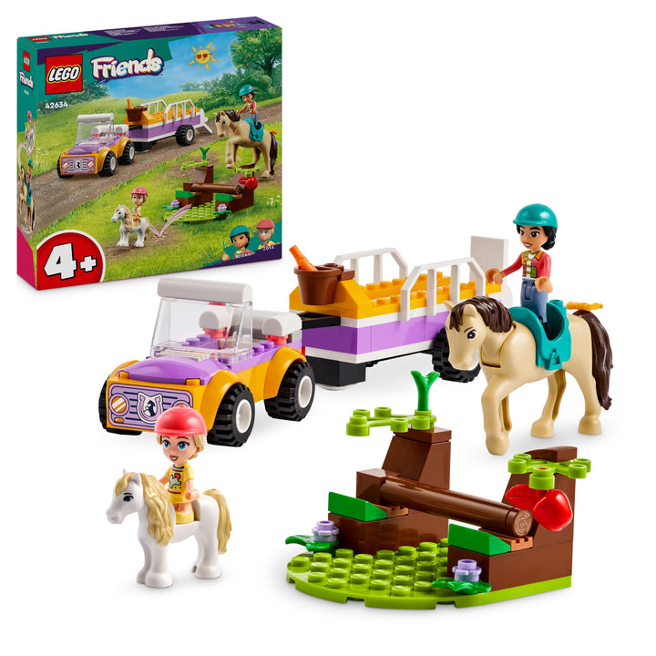 LEGO Friends Pferde- und Pony-Anhänger - Pferdespielzeug für Mädchen und Jungen - Kinder Geschenk fü