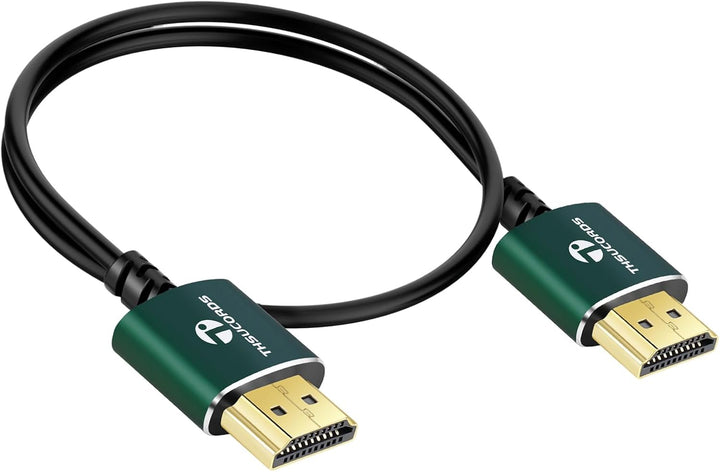 Thsucords Dünnes HDMI auf HDMI Kabel 3M 2 Stück, Ultradünnes und Flexibles HDMI Kabel, Unterstützt H