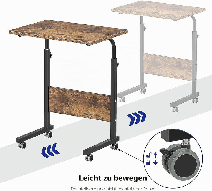 SogesHome Schrebitisch Steh Sitz-Stehpult Höheverstellbar Computertisch Beistelltisch Pflegetisch La