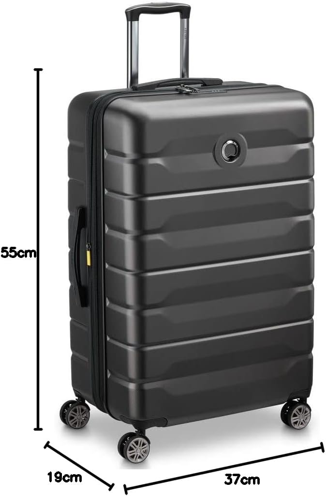 DELSEY PARIS - AIR Armour - 77cm x 50cm x 30cm - SET - Schwartz SET DE 3 VALISES Schwarz, SET DE 3 V