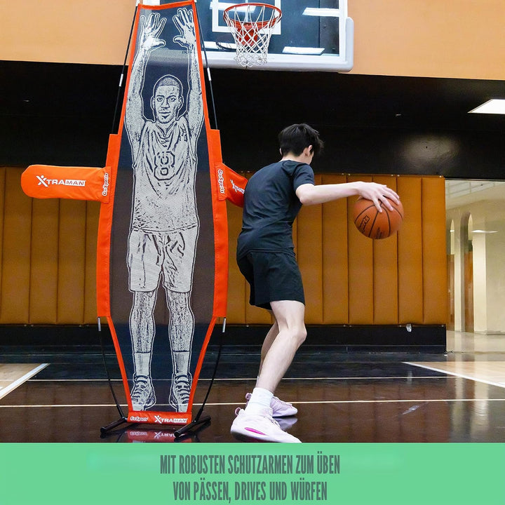 GoSports Unisex, Teenager Guard Nets Basketball Xtraman Dummy Defender Trainingspuppe – riesige 2,1