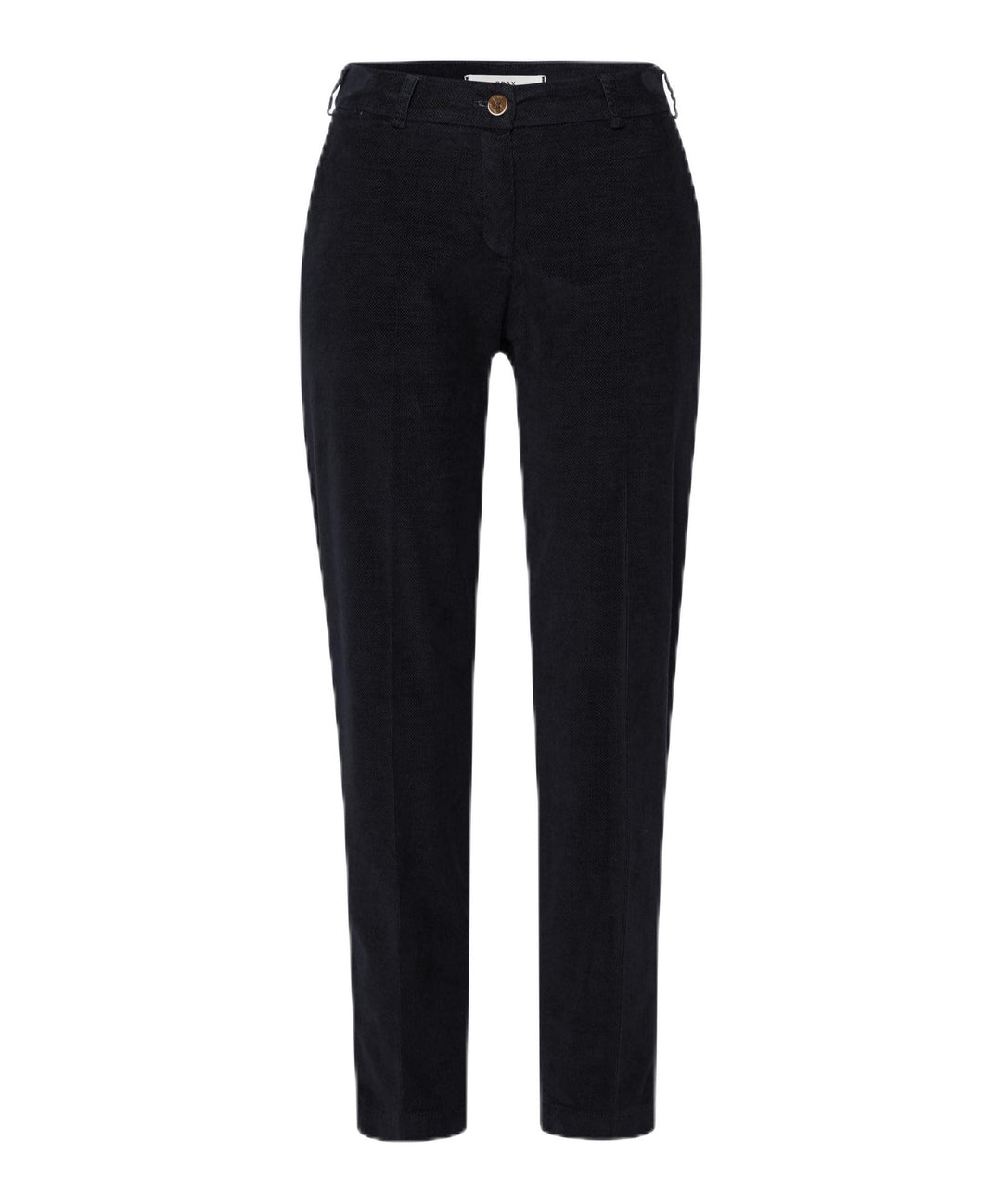BRAX Damen Style Maron S Structure Velvet Hose, Schwarz