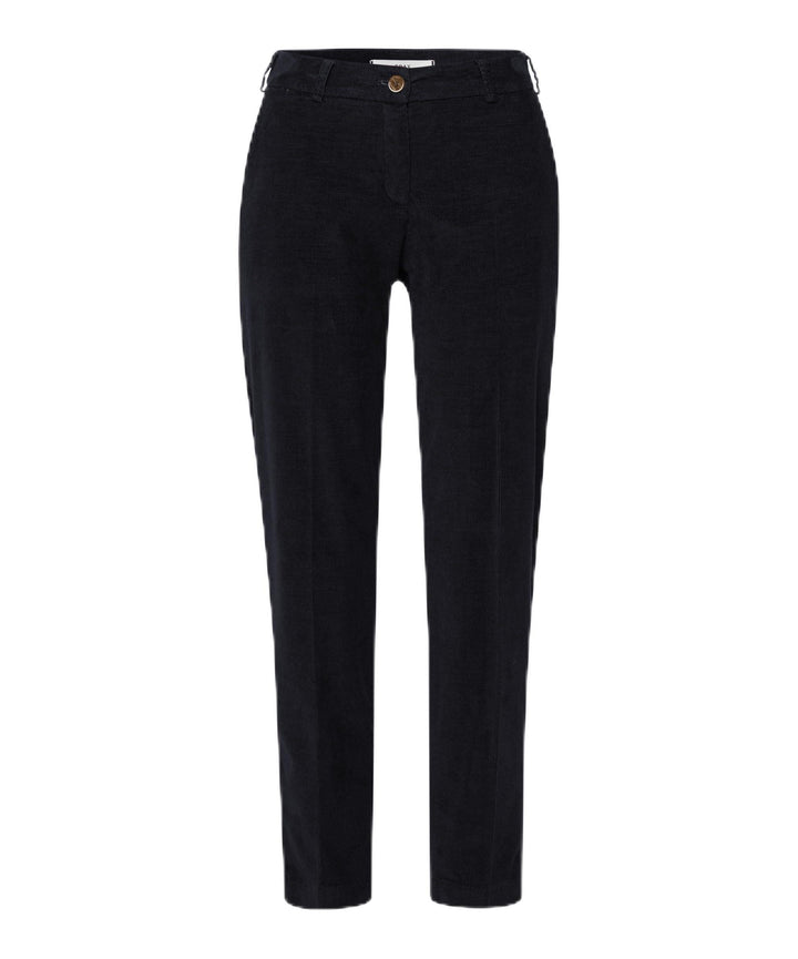 BRAX Damen Style Maron S Structure Velvet Hose, Schwarz
