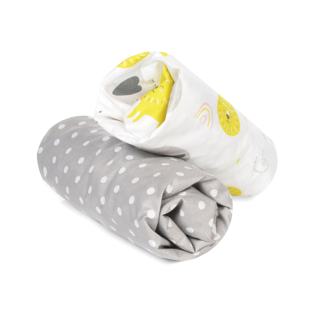 FlyIdeas Next 2 Me Spannbettlaken Beistellbett 83x50 cm, 2 STK. - 2 Spannleintuch Matratzenschoner f