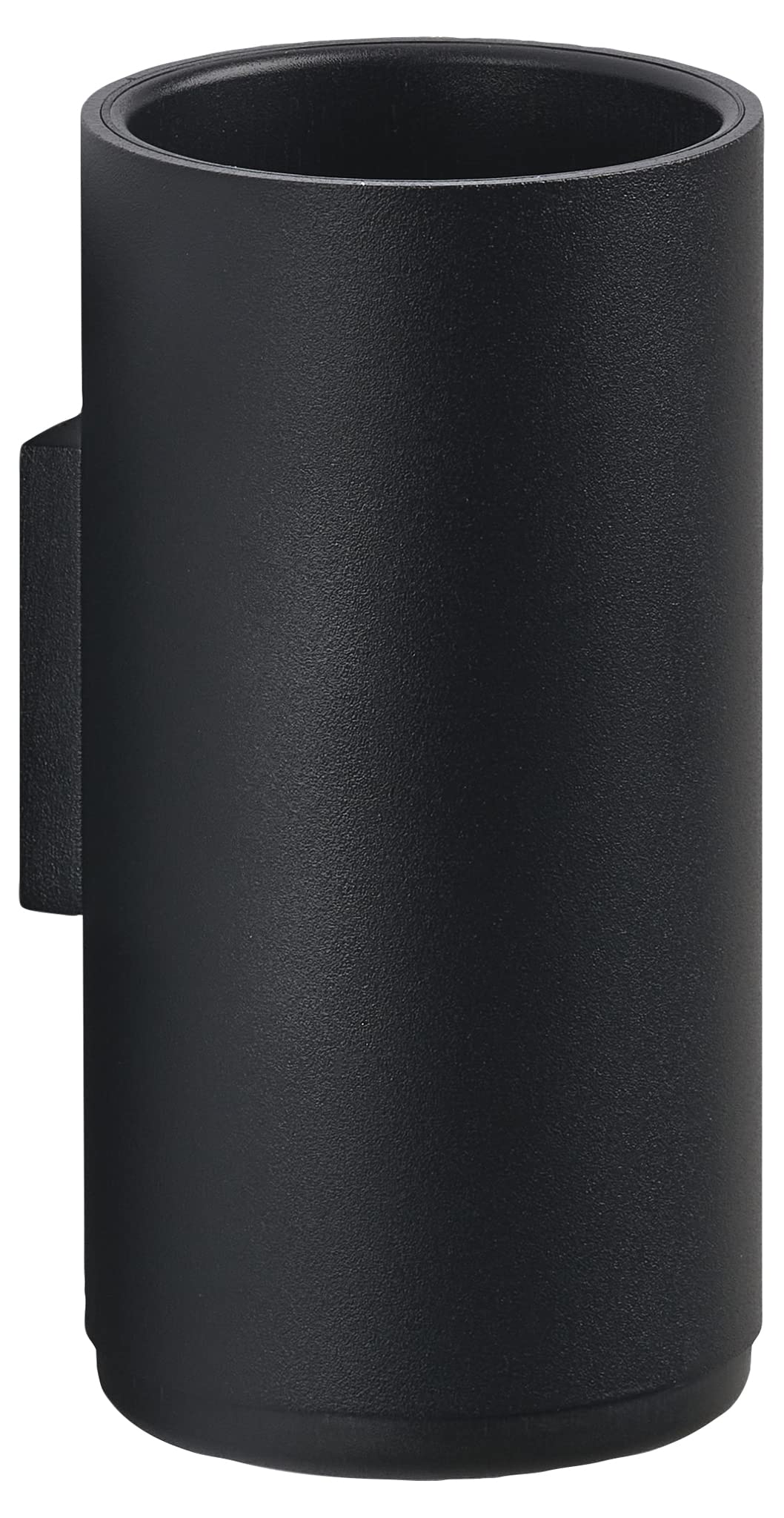 Zone Denmark Rim Zahnbürstenbecher für die Wand, Durchm. 7 cm, Höhe 13,6 cm, Schwarz Black, Black
