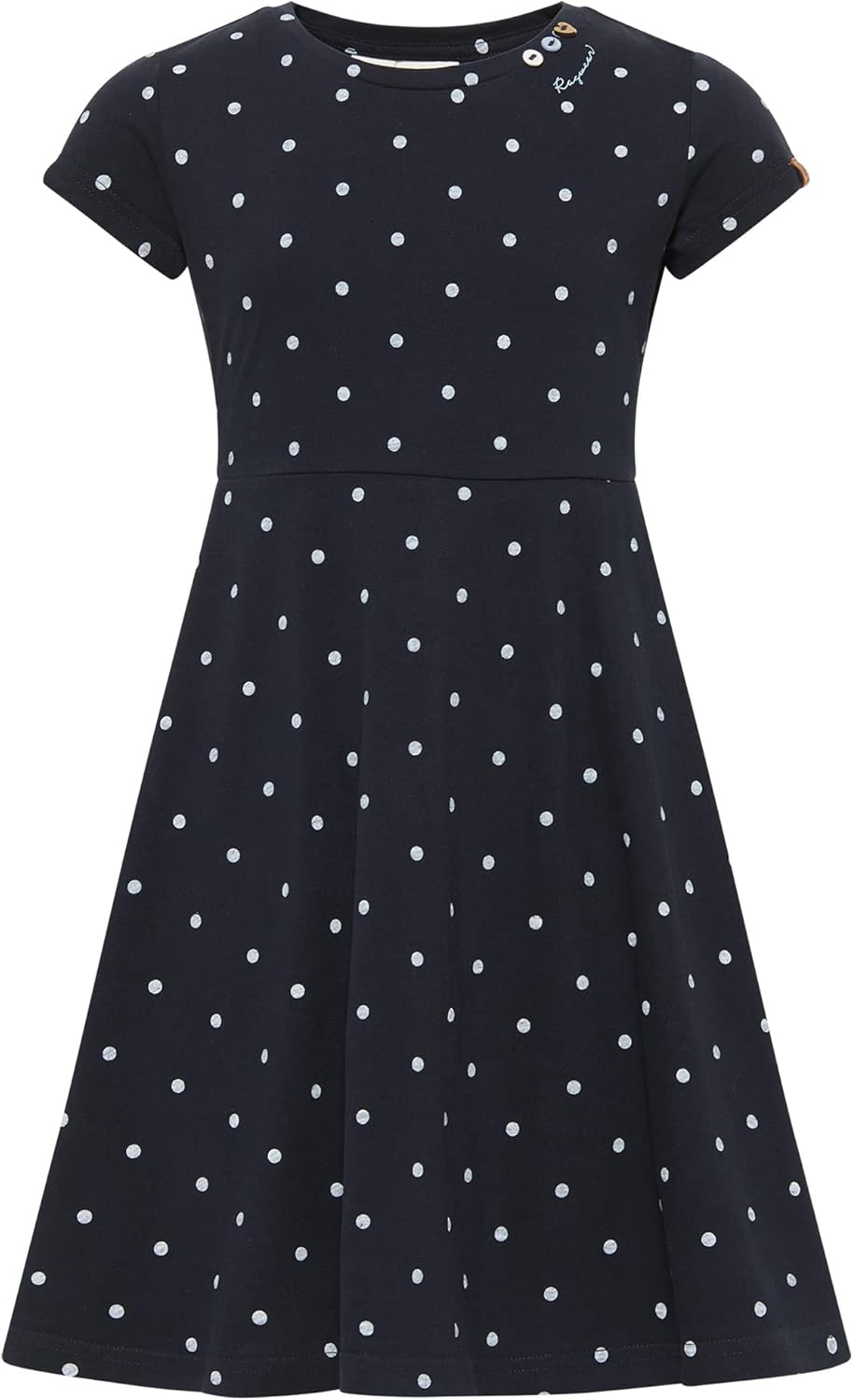Ragwear Mädchen Kleid GWENDOLINE und GWENDOLINE DOTS Sommerkleid gepunktet und Einfarbig in sommerli