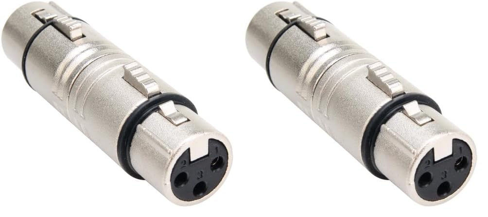 Pronomic AD-XFXF Adapter - XLR female auf XLR female - Fertig verdrahtet und einsatzbereit - Robuste