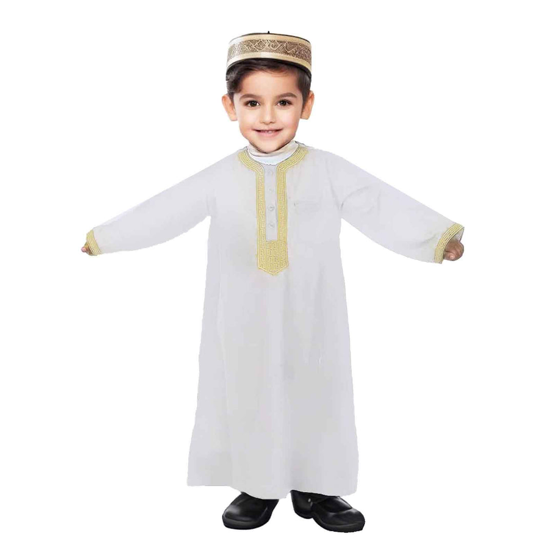 Generisch Abaya für Kinder, Gebetskleidung für Kinder, Abaya Kinder Junge Muslimische Kleider Langar