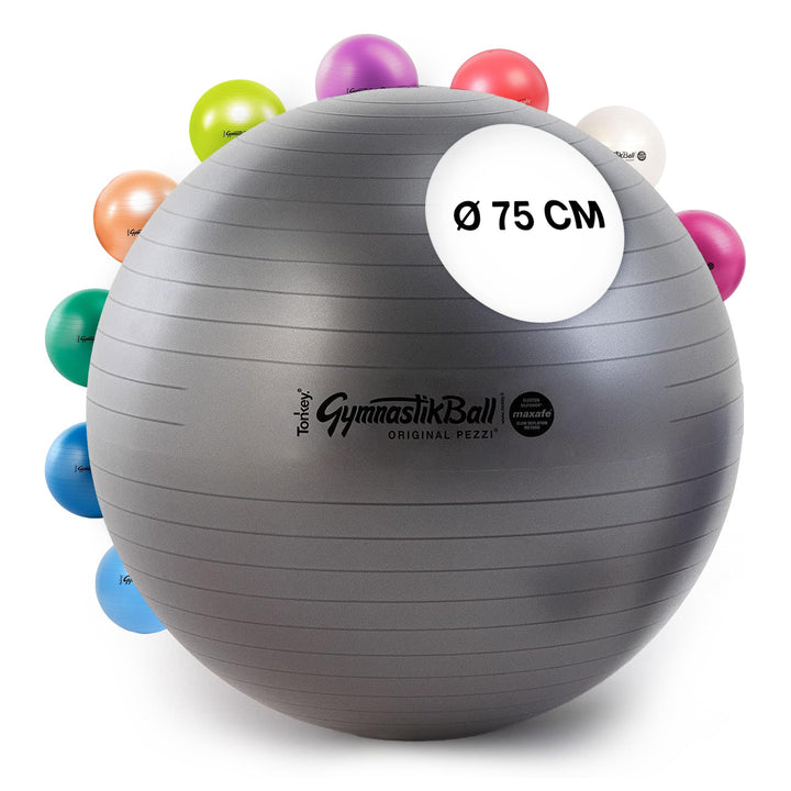 Pezzi Original Gymnastikball MAXAFE Ø 42 cm bis 75 cm Sitzball Gymnastik Ball Reha Therapie Büro Ant