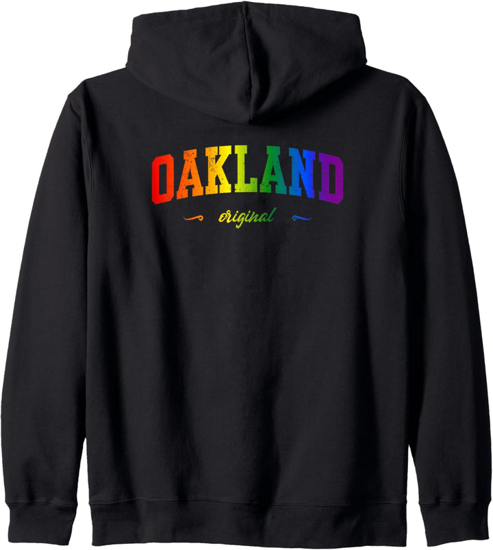 Oakland Kalifornien Sport LGBTQAI+ Varsity Kapuzenjacke